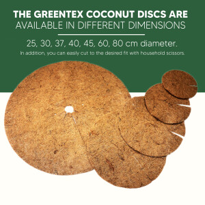 greentex® Dischi pacciamatura in fibra di cocco Ø 45 cm