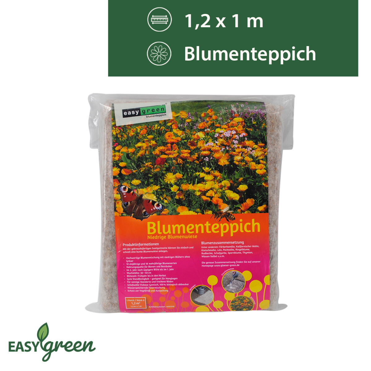 easygreen® Blumenteppich Patch 1,2m²