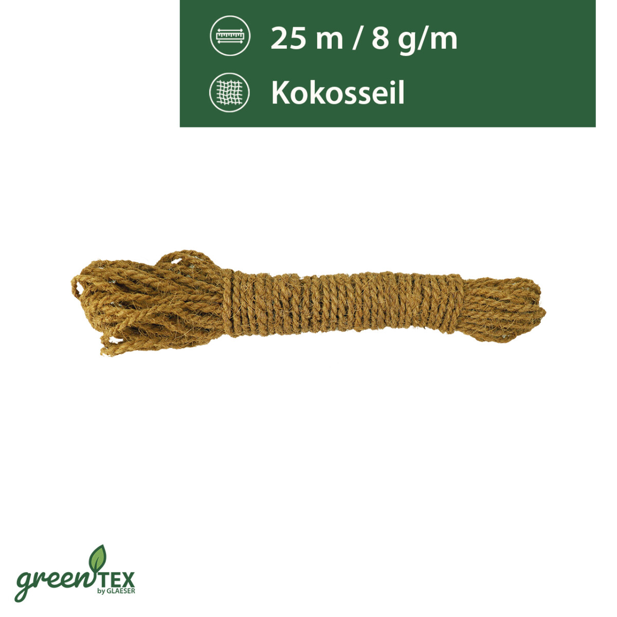 greentex® Kokosseil dünn 8g/m | 25m