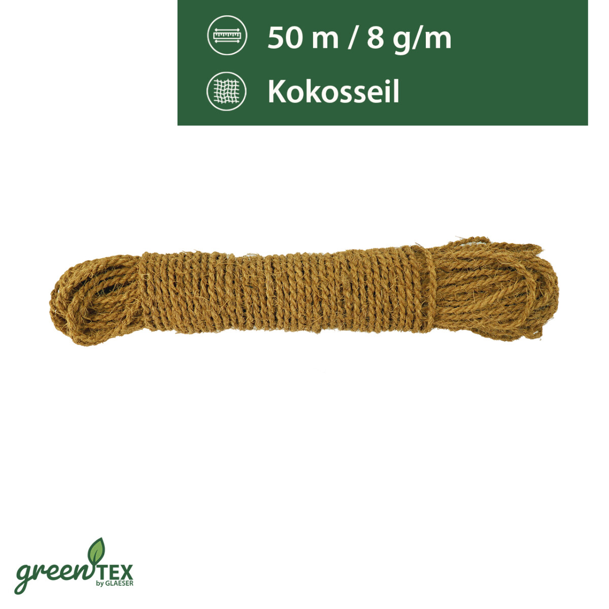 greentex® Kokosseil dünn 8g/m | 50m