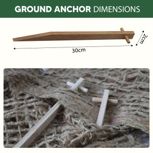 greentex® Erdanker Holz 30cm | 50 Stk