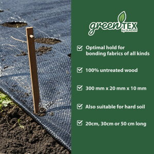 greentex® Erdanker Holz 30cm | 50 Stk