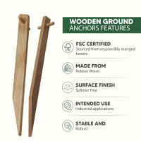 greentex® Erdanker Holz 30cm | 50 Stk