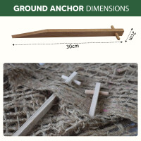 greentex® Erdanker Holz 30cm | 50 Stk