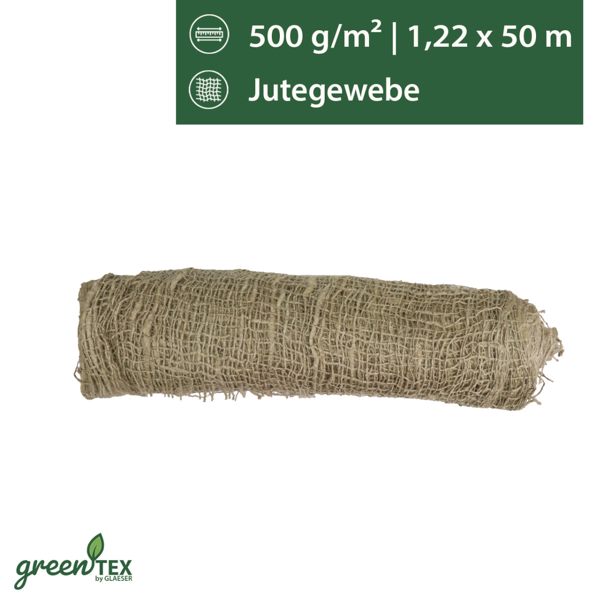 greentex® Jutová tkanina 500 g/m² | 1,22 m x